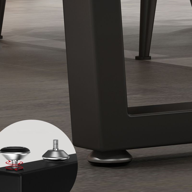 Industrial Dining Set 1/5 Pcs Solid Wood Dining Table and Metal Frame Chairs