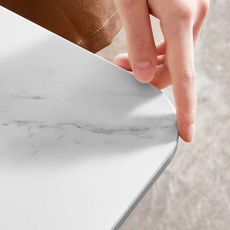 Modern Sintered Stone White Dining Set with Rectangle Table and Black Legs Kitchen Dining Set Clearhalo 'Dining Room Sets' 'Dining Tables & Seating' 'dining_room_set' 'furn' 'furn_dining_room_set' 'Furniture' 'furniture_dining_room_set' 'Kitchen & Dining Furniture' 'kitchen&dining_furn' 'kitchen' 1200x1200_a81090b5-7cbd-4558-b1c6-54fa08838e29