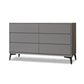 Modern Accent Chest with Drawers and 4 Bracket  Black Legs 15.7" W