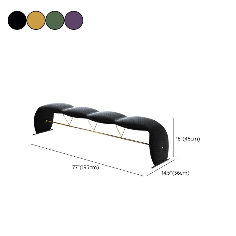 Solid Color Cushioned Seating Bench Rectangle Modern Bedroom Bench Clearhalo 'Benches' 'Chairs & Seating' 'furn' 'furn_benches' 'Furniture' 'Living Room Furniture' 1200x1200_a813be88-3f48-4f89-9c72-c5cc30421329