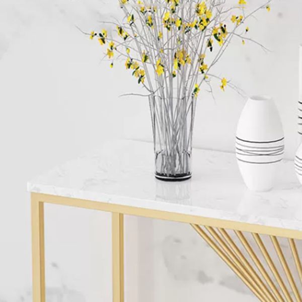 Marble Modern Console Table 11.81-inch Wide Rectangle Accent Table Clearhalo 'Console Tables' 'console_tables' 'Entry & Mudroom Furniture' 'furn' 'furn_console_tables' 'Furniture' 1200x1200_a815b3fa-7446-482b-9070-13dd1f9ca466