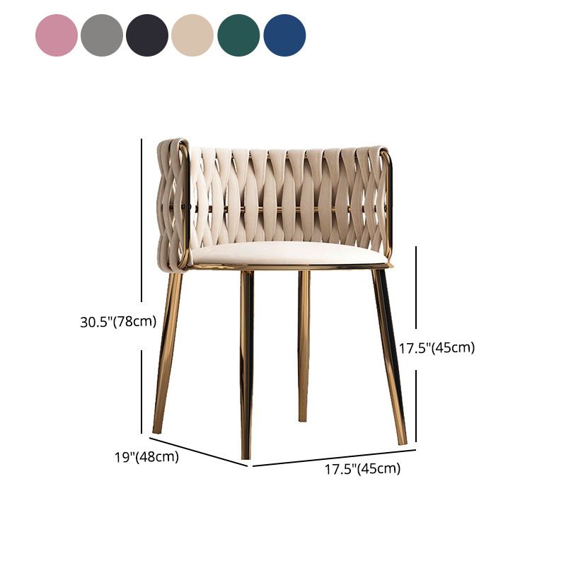 Scandinavian Armless Solid Back Chair Upholstered Fabric Dining Side Chair Clearhalo 'Dining Chairs' 'Dining Tables & Seating' 'dining_chair' 'furn' 'furn_dining_chair' 'Furniture' 'furniture_dining_chair' 'Kitchen & Dining Furniture' 1200x1200_a8167823-5fd0-4601-883c-874155c528aa