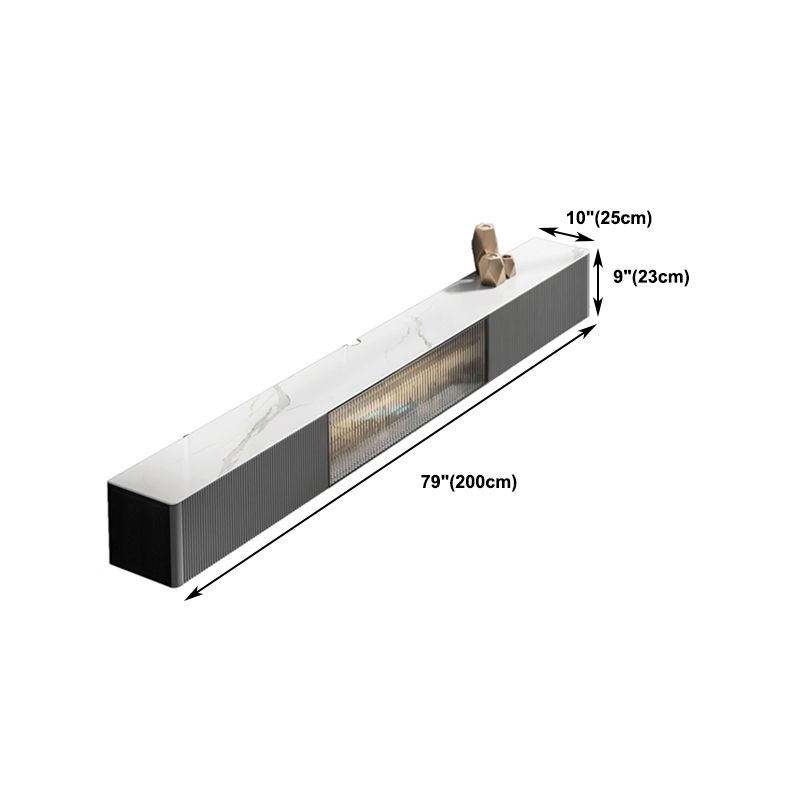 Hedendaagse tv -standaardconsole met laden drijvende tv -media -standaard