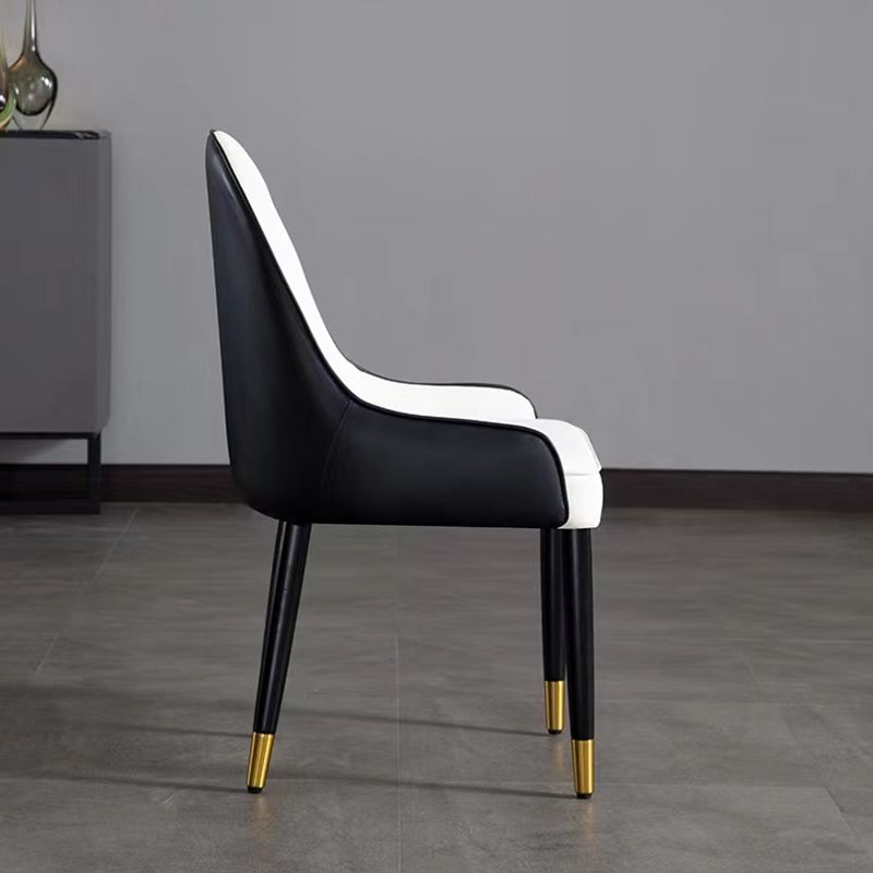 Contemporary Faux Leather Dining Chairs Parsons Armless Dining Chairs Clearhalo 'Dining Chairs' 'Dining Tables & Seating' 'dining_chair' 'furn' 'furn_dining_chair' 'Furniture' 'Kitchen & Dining Furniture' 1200x1200_a817bbd5-2bda-4f83-ad42-dd24e2970760