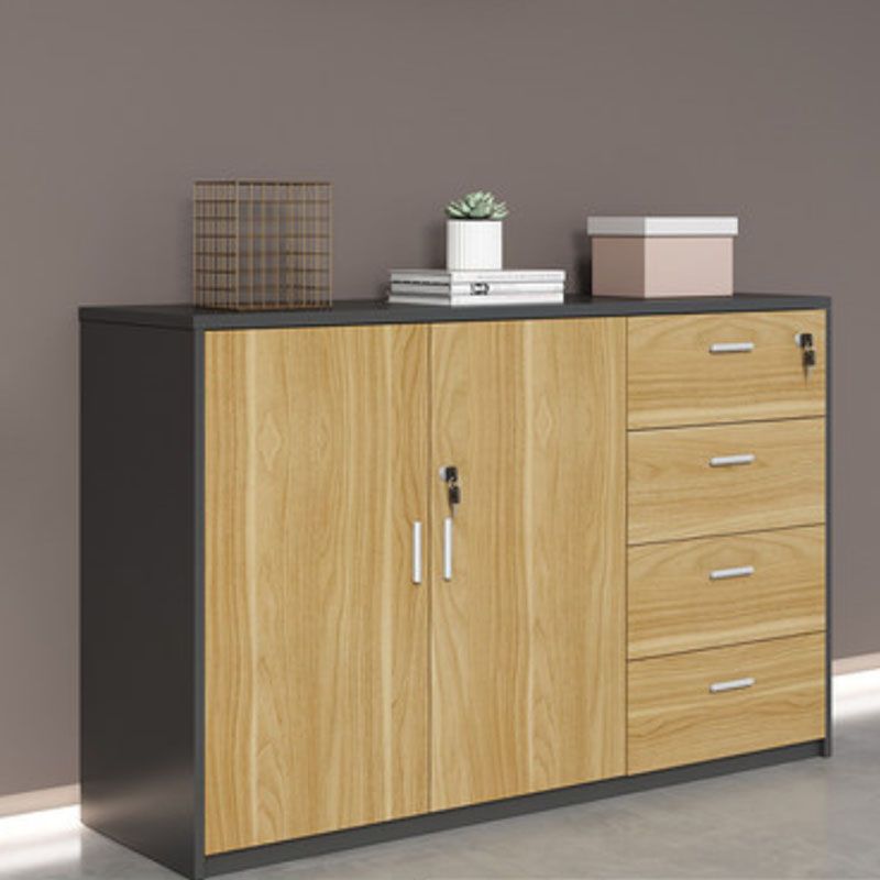 Lateral File Cabinet Wood Color Block Locking File Cabinet with Drawers Clearhalo 'Filing Cabinets' 'filling_cabinets' 'furn' 'furn_filling_cabinets' 'Furniture' 'Office Furniture' 1200x1200_a8184c21-e69e-4880-b4f6-90d1afb721c0