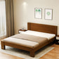 Scandinavisch houten paneel standaard bed met rechthoekig hoofdeinde