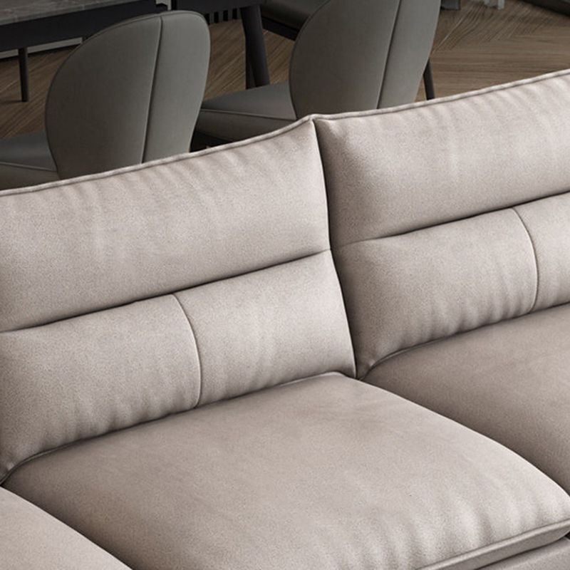 Divano a braccio svasato moderno in pelle finta per soggiorno, appartamento