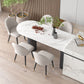 Metal Contemporary Free Form Dining Table Sintered Stone Table with Black Legs Clearhalo ' dining_table' 'Dining Tables & Seating' 'Dining Tables' 'furn' 'furn_dining_table' 'Furniture' 'furniture_dining_table' 'Kitchen & Dining Furniture' 'kitchen&dining_furn' 'kitchen' 'kitchen_dining_table' 1200x1200_a81afa74-0ca2-4d6f-bc75-7e1895cbd059