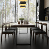 Industrial Style Solid Wood Top Dinette Set with Rectangle Shape Table Dining Room Set Clearhalo 'Dining Room Sets' 'Dining Tables & Seating' 'dining_room_set' 'furn' 'furn_dining_room_set' 'Furniture' 'furniture_dining_room_set' 'Kitchen & Dining Furniture' 'kitchen&dining_furn' 'kitchen' 1200x1200_a81bc244-46b3-4b9a-a2f1-f84fffc65e17