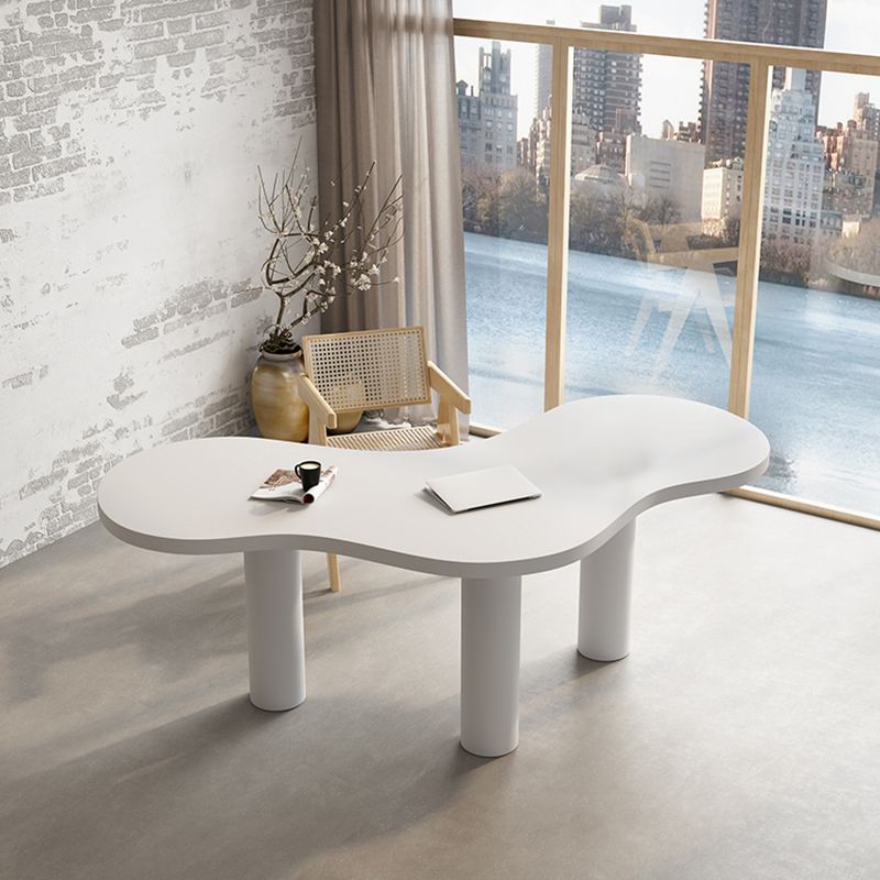 Special Shaped Executive Desk White Wooden Office Desk for Office Clearhalo 'furn' 'furn_office_desk' 'Furniture' 'Office Desks' 'Office Furniture' 'office_desk' 1200x1200_a81bd322-c041-4c9b-9b28-f9c65cc44282