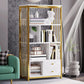 Modern Metal Book Shelf Home Open Back Bookcase with Shelves Clearhalo 'Bookcases' 'furn' 'furn_bookcases' 'Furniture' 'Office Furniture' 1200x1200_a81cc8e8-79f1-4bad-a449-b6f3fdf4e6c1