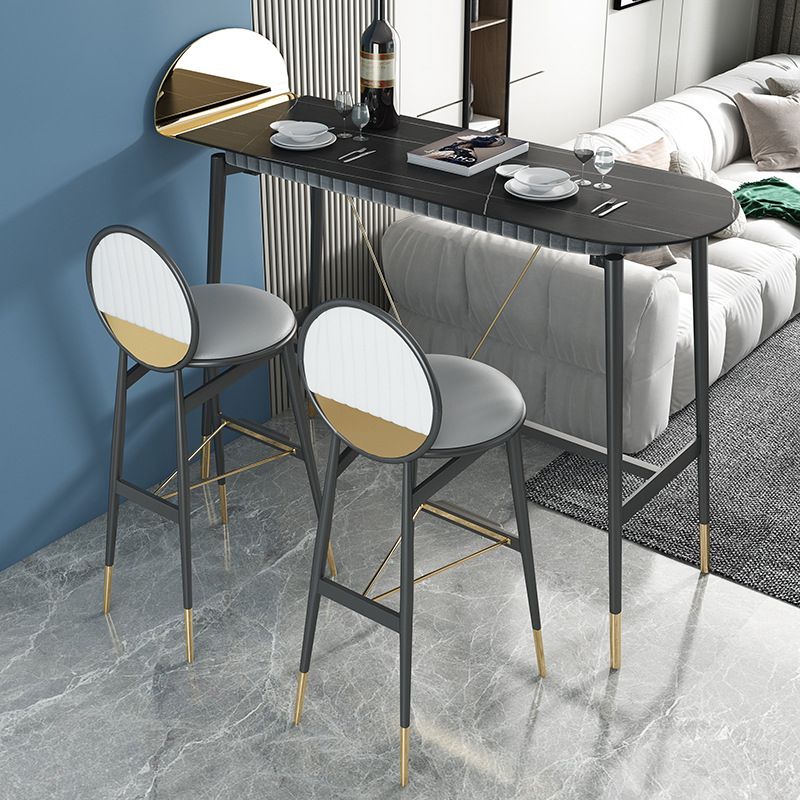 Stone Top Bar Table Traditional Luxury Bar Table with Trestle Base Clearhalo 'Bar Furniture' 'Bar Tables' 'bar_tables' 'furn' 'furn_bar_tables' 'Furniture' 'furniture_bar_tables' 'Kitchen & Dining Furniture' 1200x1200_a8210f27-1094-4e25-b09b-516cc5906095