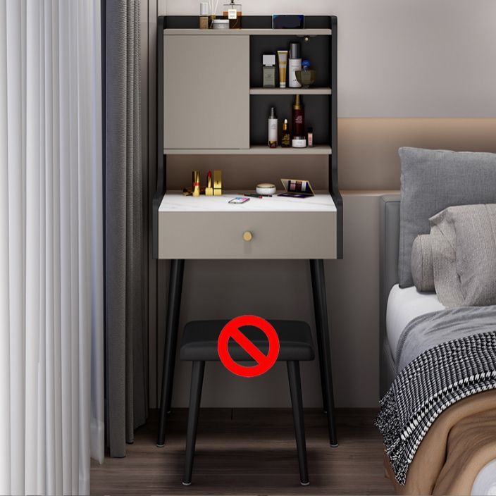 1-Drawer Stone Top Vanity Set Contemporary 35.15" H Makeup Dressing Table Clearhalo 'Bedroom Furniture' 'furn' 'furn_makeup_vanities' 'Furniture' 'Makeup Vanities' 'makeup_vanities' 1200x1200_a8219e32-5035-4120-90cd-9ab769734dad