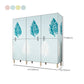 Modern Style Metal Frame Wardrobe Foldable Wardrobe with Garment Rod