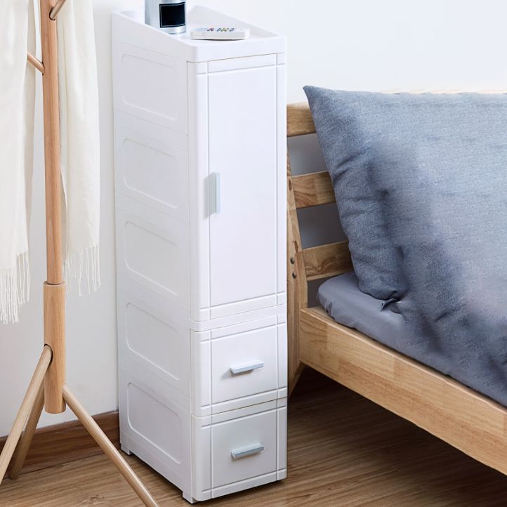 37.4" H 2/3-Drawer Nightstand 1-Door Plastic Night Table in White/Green/Grey Clearhalo 'Bedroom Furniture' 'furn' 'furn_night_stand' 'Furniture' 'night_stand' 'Nightstands' 1200x1200_a821de9e-92e1-4e10-acfd-276e7dab7359