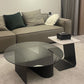 Ensemble de table basse sur pied en verre de table basse ronde moderne