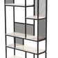 Contemporary Metal Vertical Book Shelf Open Shelf Bookcase For Office