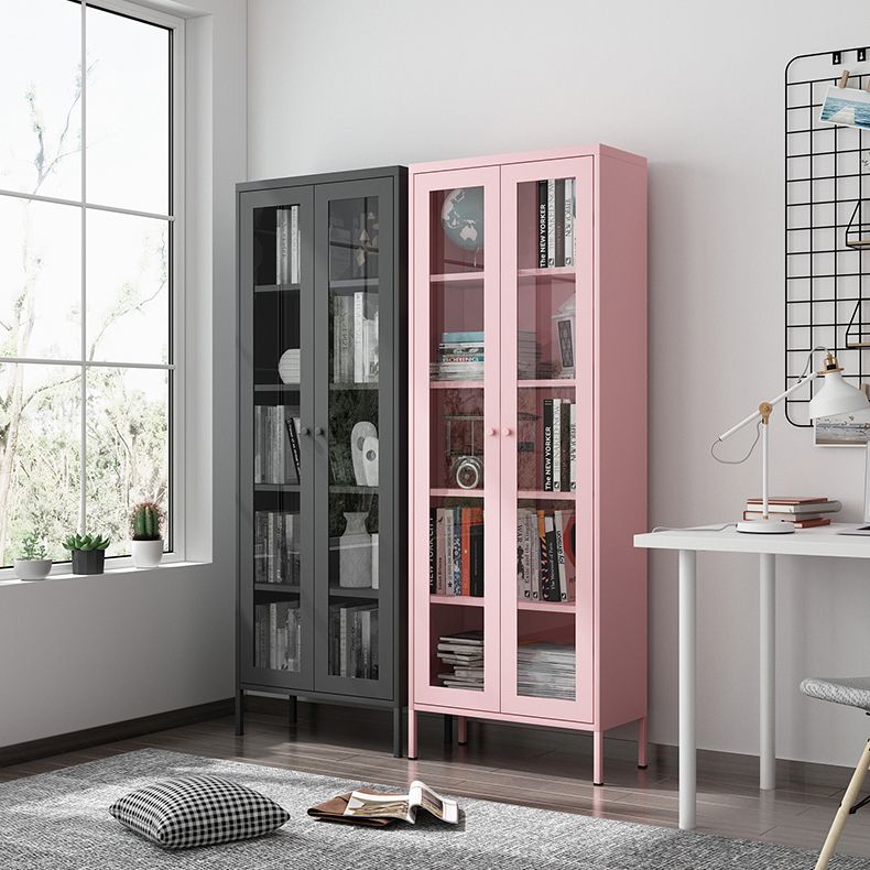 Modern Kitchen Server 71" Height Glass Door Dining Server for Living Room Clearhalo 'buffet_sideboard' 'Buffets & Sideboards' 'furn' 'furn_buffet_sideboard' 'Furniture' 'furniture_buffet_sideboard' 'Kitchen & Dining Furniture' 1200x1200_a822eb47-be75-42b7-84bc-51c74685bc85