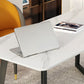 Contemporary Office Desk Antique Finish Curved Computer Desk with Metal Legs