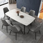 Industrial Style Stone Dining Table 4 Legs Dining Site Table for Dining Room Clearhalo ' dining_table' 'Dining Tables & Seating' 'Dining Tables' 'furn' 'furn_dining_table' 'Furniture' 'furniture_dining_table' 'Kitchen & Dining Furniture' 'kitchen&dining_furn' 'kitchen' 'kitchen_dining_table' 1200x1200_a826460e-230b-4c98-b367-8b96efd6ae6b