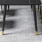 Table à manger rectangulaire à base noire, Table en pierre glamour pour la cuisine