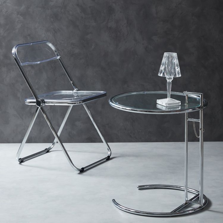 Metal Modern Dining Chair Indoor Folding Open Back Dining Side Chair Clearhalo ' kitchen&dining_furn' 'Dining Chairs' 'Dining Tables & Seating' 'dining_chair' 'furn' 'furn_dining_chair' 'Furniture' 'furniture_dining_chair' 'Kitchen & Dining Furniture' 'kitchen' 1200x1200_a827e61b-610e-4132-9b8e-4fb149cddbb5