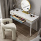 White/Black Modern Vanity Engineered Wood Makeup Dressing Table Stool Set