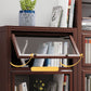 Modern Bookshelf Closed Back Standard Wooden Bookcase for Study Room