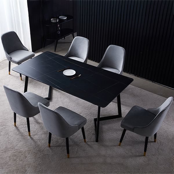 Set da pranzo contemporaneo da 1/2/5/7 pezzi, mobili da pranzo in pietra