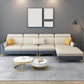 Faux Leather Pillow Top Arm Sectional 39.37"High Modern Sofa and Chaise Clearhalo 'furn' 'furn_sectionals' 'Furniture' 'furniture_sectionals' 'Living Room Furniture' 'Sectionals' 1200x1200_a82e9478-8e18-4d6e-ad7c-46ca73d5a4b4