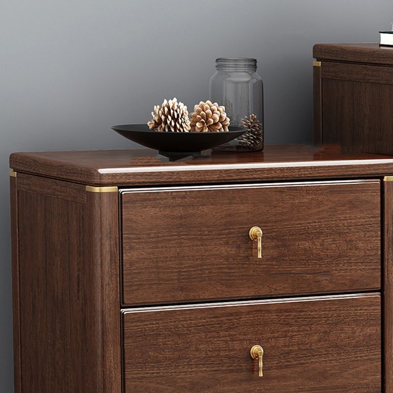 Armoire latérale standard en bois massif du milieu du siècle armoire de rangement moderne avec tiroirs