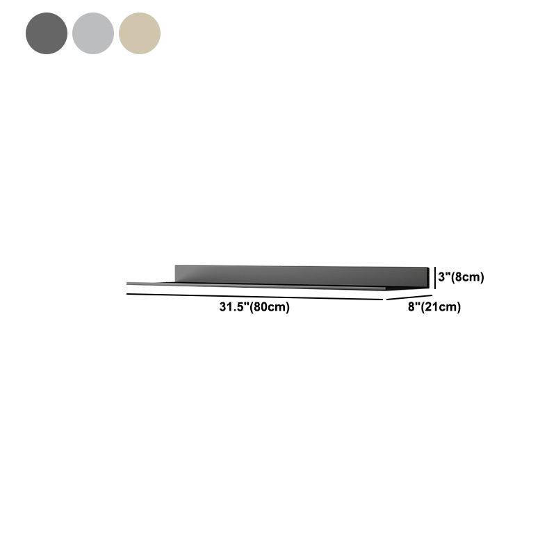 Metal Bookshelf Wall Mounted Contemporary Bookcase for Home Office Clearhalo 'Bookcases' 'furn' 'furn_bookcases' 'Furniture' 'Office Furniture' 1200x1200_a830b246-fd52-4584-9d9a-55dbfd669016