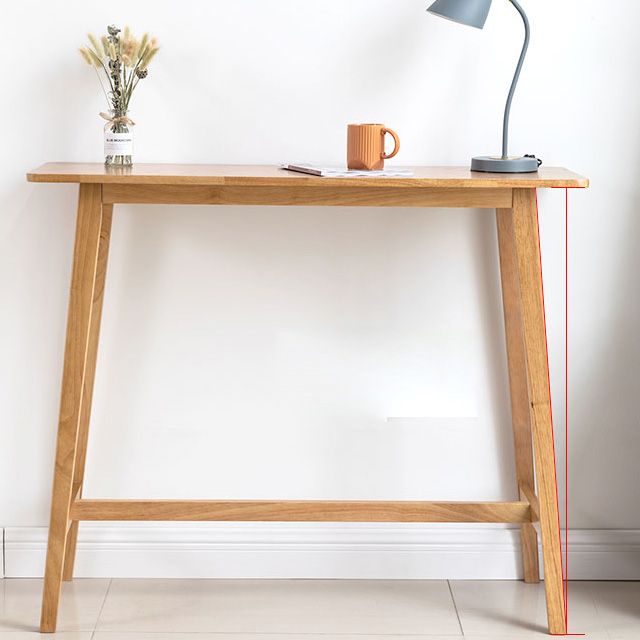 Rectangle Solid Wood Counter Height Table Modern Trestle Base in Brown and Natural Clearhalo 'Bar Furniture' 'Bar Tables' 'bar_tables' 'furn' 'furn_bar_tables' 'Furniture' 'Kitchen & Dining Furniture' 1200x1200_a830ff23-7479-4637-bd84-1a200df59252