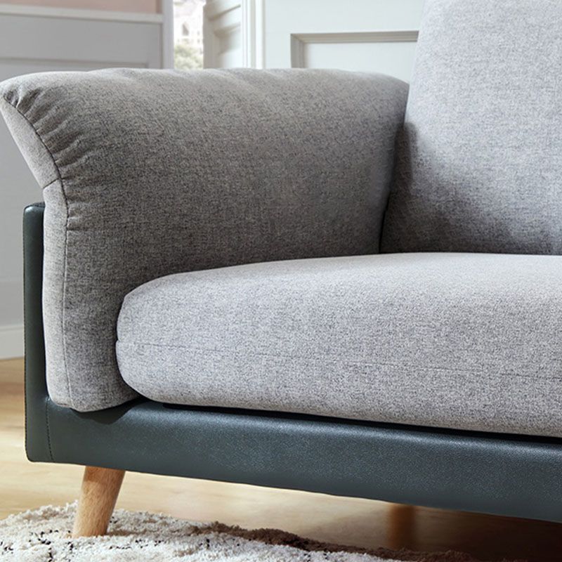 Contemporary Linen Standard Sofa Pillow Top Arm Settee in Beige and Grey Clearhalo 'furn' 'furn_sofas' 'Furniture' 'Living Room Furniture' 'Sofa' 'sofas' 1200x1200_a831bcb4-02c3-4c4e-b4f0-f563a0919990