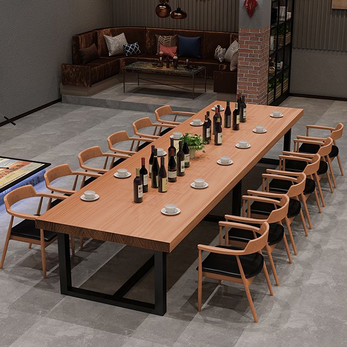 Eigentijdse arm eetstoelen gestoffeerde eetkamerstoelen met houtbasis