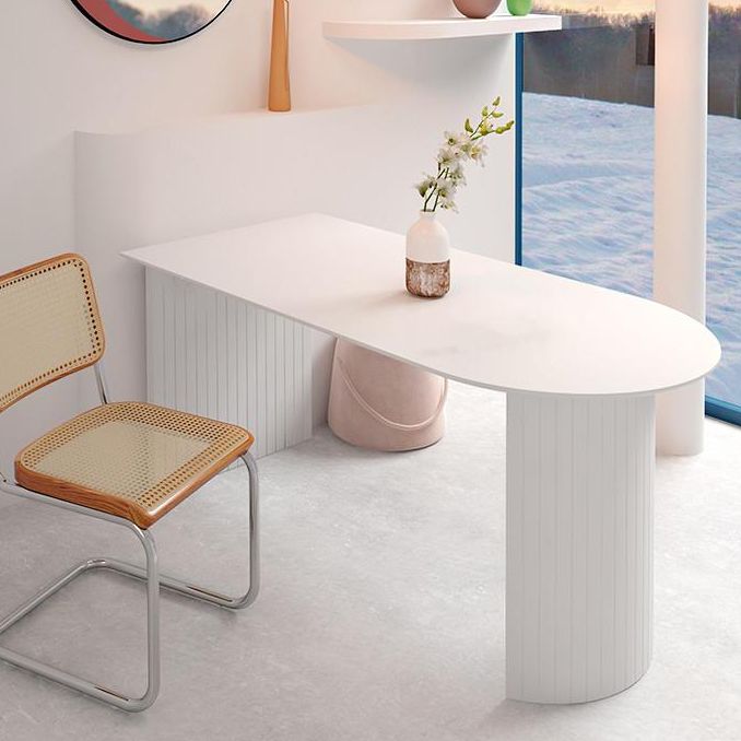 White Irregular Shape Dining Table Wooden Island Table with Double Pedestal for Restaurant Clearhalo ' dining_table' 'Dining Tables & Seating' 'Dining Tables' 'furn' 'furn_dining_table' 'Furniture' 'furniture_dining_table' 'Kitchen & Dining Furniture' 'kitchen&dining_furn' 'kitchen' 'kitchen_dining_table' 1200x1200_a83734ee-da9e-4d0e-991f-86821fc2d48f