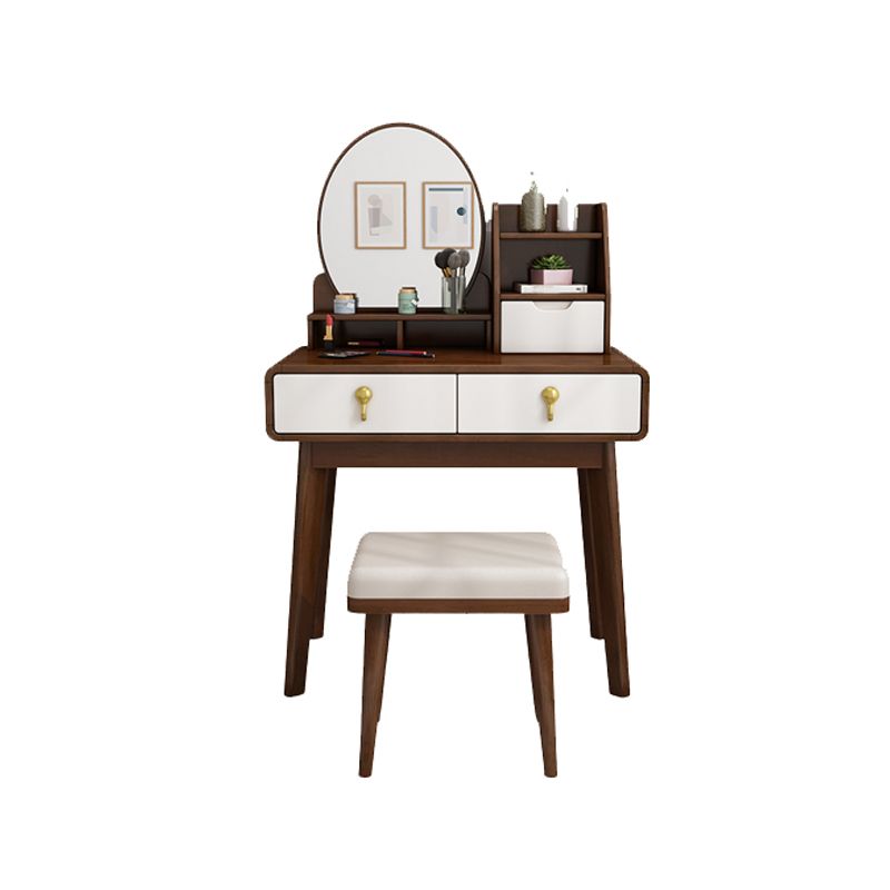 Vanity scandinavo Vanity Set Vanity con 3 cassetti e specchio