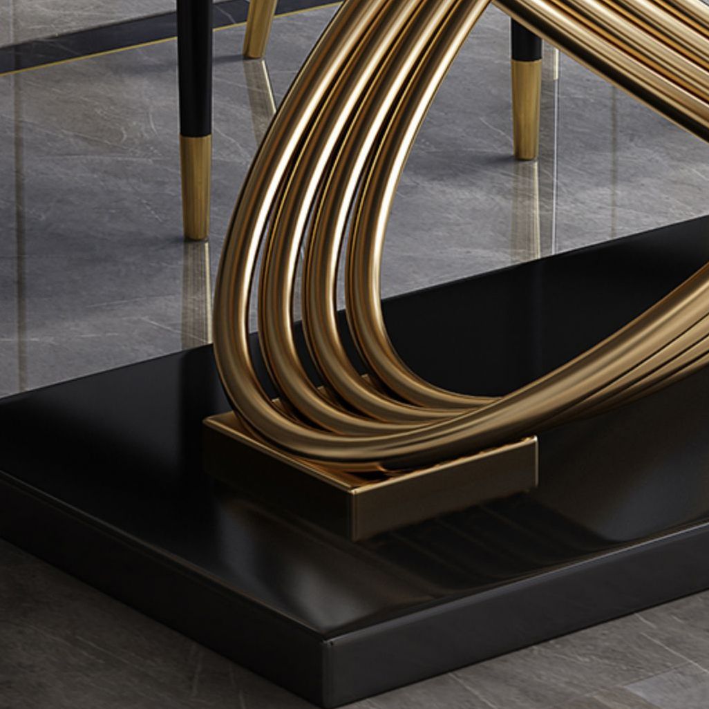 1/4/5/7 Pieces Rectangular Dining Set Luxurious Sintered Stone Top Dinette Table Set Clearhalo 'Dining Room Sets' 'Dining Tables & Seating' 'dining_room_set' 'furn' 'furn_dining_room_set' 'Furniture' 'Kitchen & Dining Furniture' 1200x1200_a837a362-22a5-4d04-b6ec-8936a4ef770e