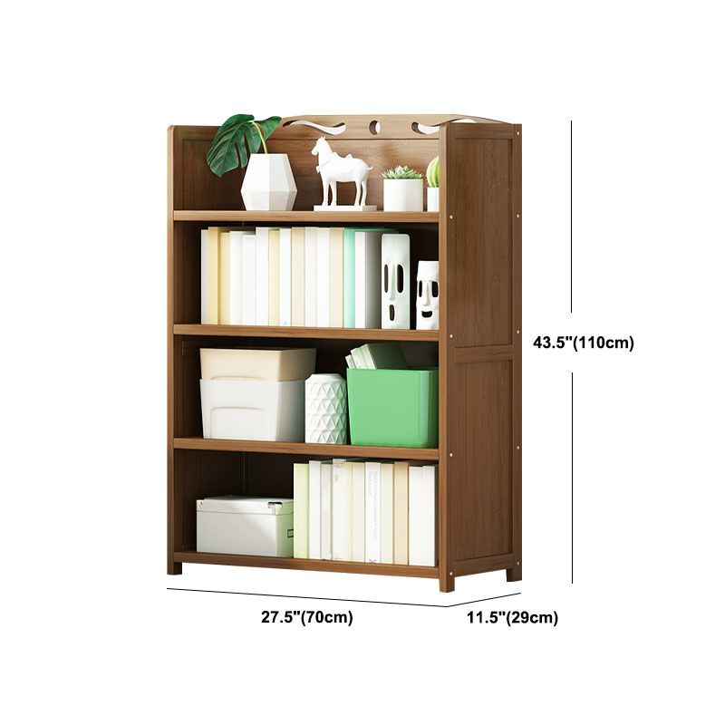 Modern Bamboo Shelf Bookcase Brown Closed Back Book Shelf for Study Room Clearhalo 'Bookcases' 'furn' 'furn_bookcases' 'Furniture' 'Office Furniture' 1200x1200_a838871b-d9c0-49f3-894e-cffdafa757f2