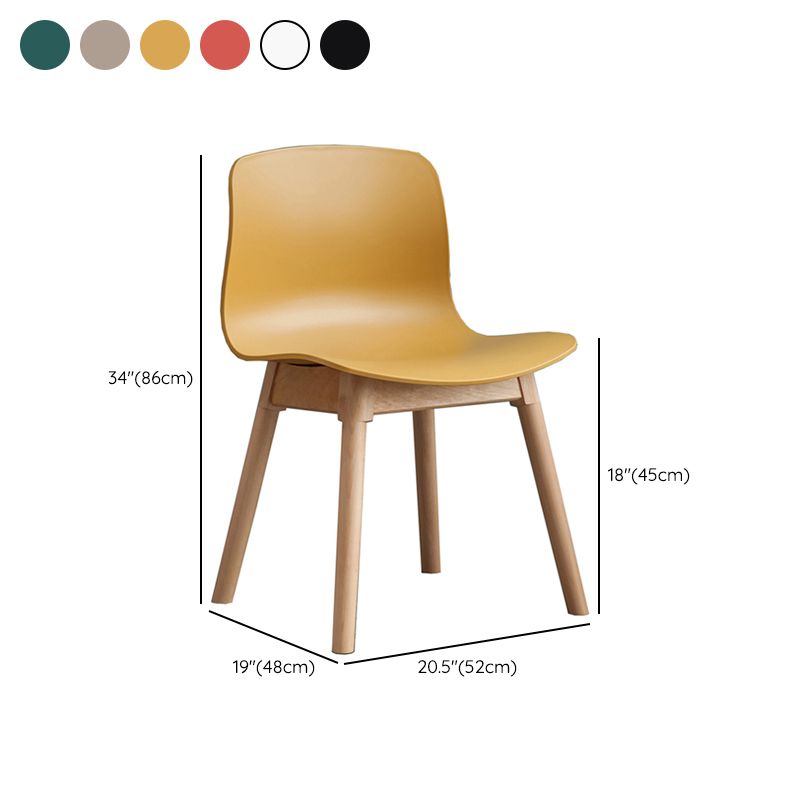 Zeitgenössischer Esszimmer Holz Parsons Armless Dining Side Stuhl