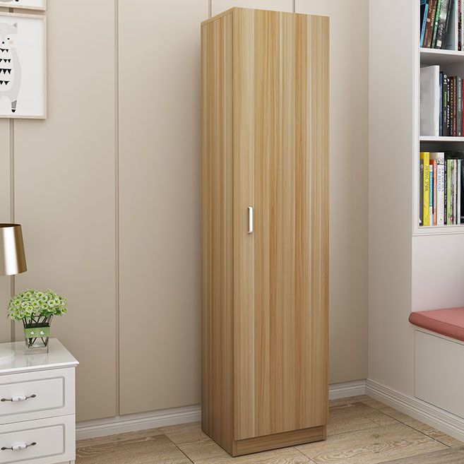 Contemporary Style Wardrobe Armoire Wood Non-Hanging Armoire with Door