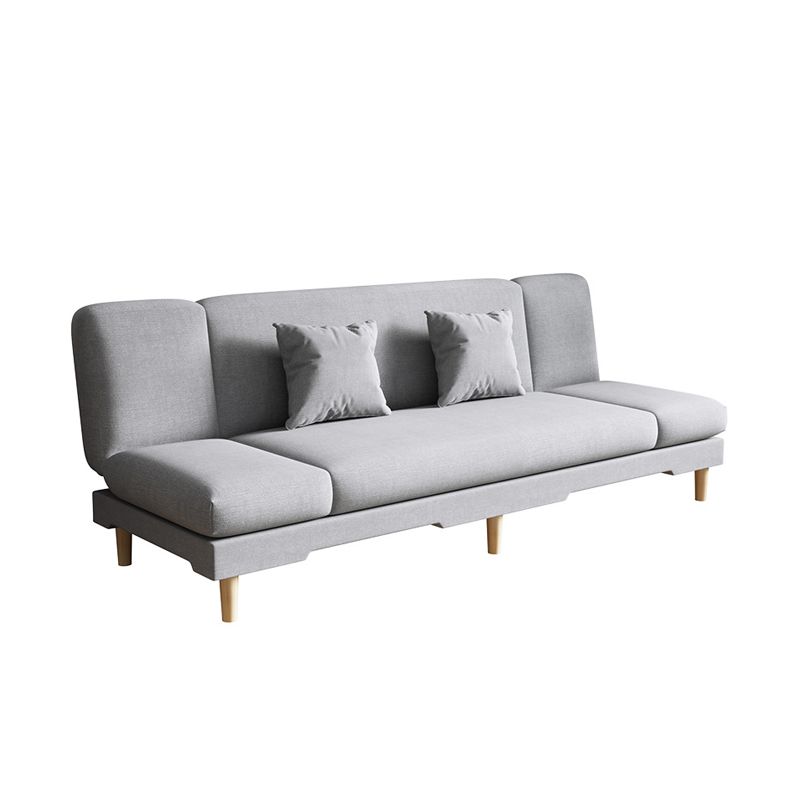 Modern Wood Legs Sofa 2/3 Seater Armless Convertible Sleeper Sofa Clearhalo 'Furniture' 'furniture_sofas' 'kitchen' 'kitchen_sofas' 'Living Room Furniture' 'Sofa' 'sofas' 1200x1200_a839bcfa-3b3c-4849-af67-665b1c7c1924