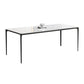 Mesa de comedor moderna medieval de piedra, mesa de comedor de 4 patas para cocina