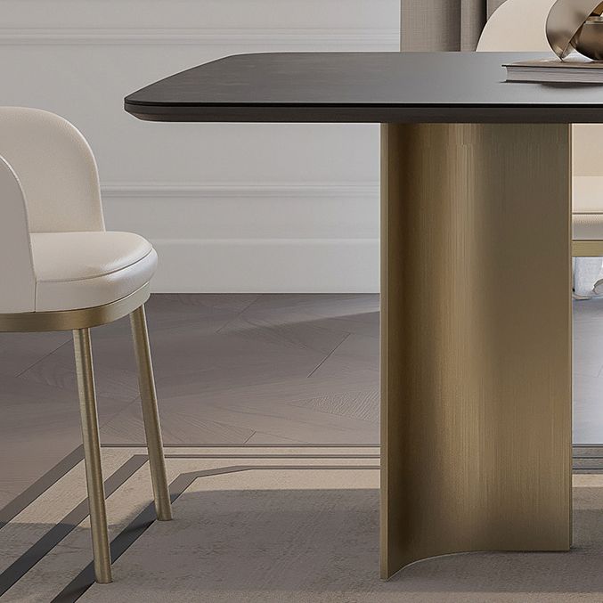 1/4/5/7 Pieces Designer Style Rectangle Dining Set Sintered Stone Top Dinette Table Set Clearhalo 'Dining Room Sets' 'Dining Tables & Seating' 'dining_room_set' 'furn' 'furn_dining_room_set' 'Furniture' 'Kitchen & Dining Furniture' 1200x1200_a83aec55-dfbe-44a5-b0ad-81f7258583d5