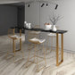 Stone Bar Table Traditional Luxury Rectangle Bar Table with Sled Base in Gold Clearhalo 'Bar Furniture' 'Bar Tables' 'bar_tables' 'furn' 'furn_bar_tables' 'Furniture' 'furniture_bar_tables' 'Kitchen & Dining Furniture' 1200x1200_a83c8534-45e0-4ca0-947d-bdd3fd3f47a1