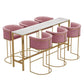 Mesa moderna con altura de barra, mesa de Bar con tapa de mármol sintético para sala de estar