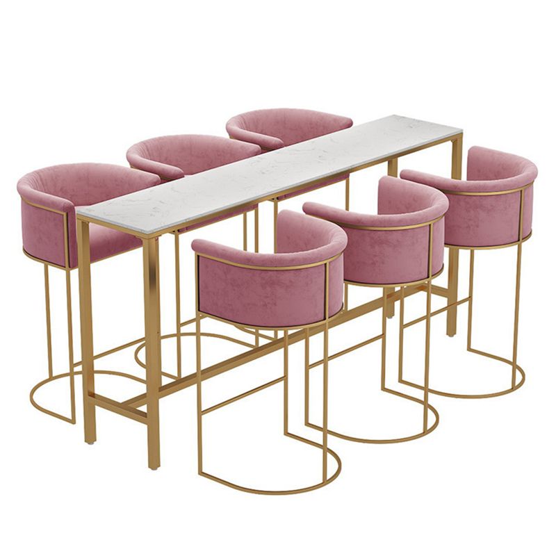 Mesa moderna con altura de barra, mesa de Bar con tapa de mármol sintético para sala de estar