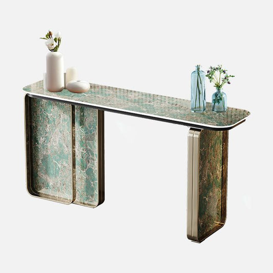 14 inch Wide Glam Accent Table Rectangle Shape Console Table for Hall