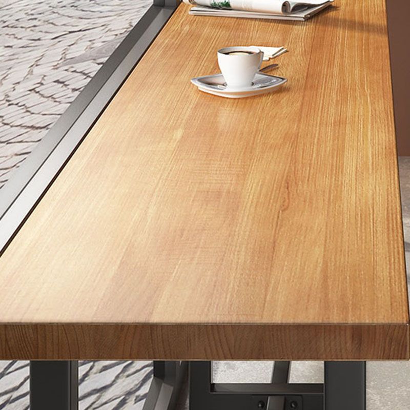 Tavolo da bar in stile industriale Set da bancone in legno massello rettangolare da 1/7 pezzi
