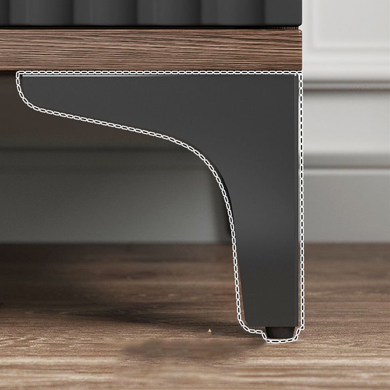 CHOSE D'ACCENDIE RECTANGE BALCK CONtemporaine avec des jambes en métal droit